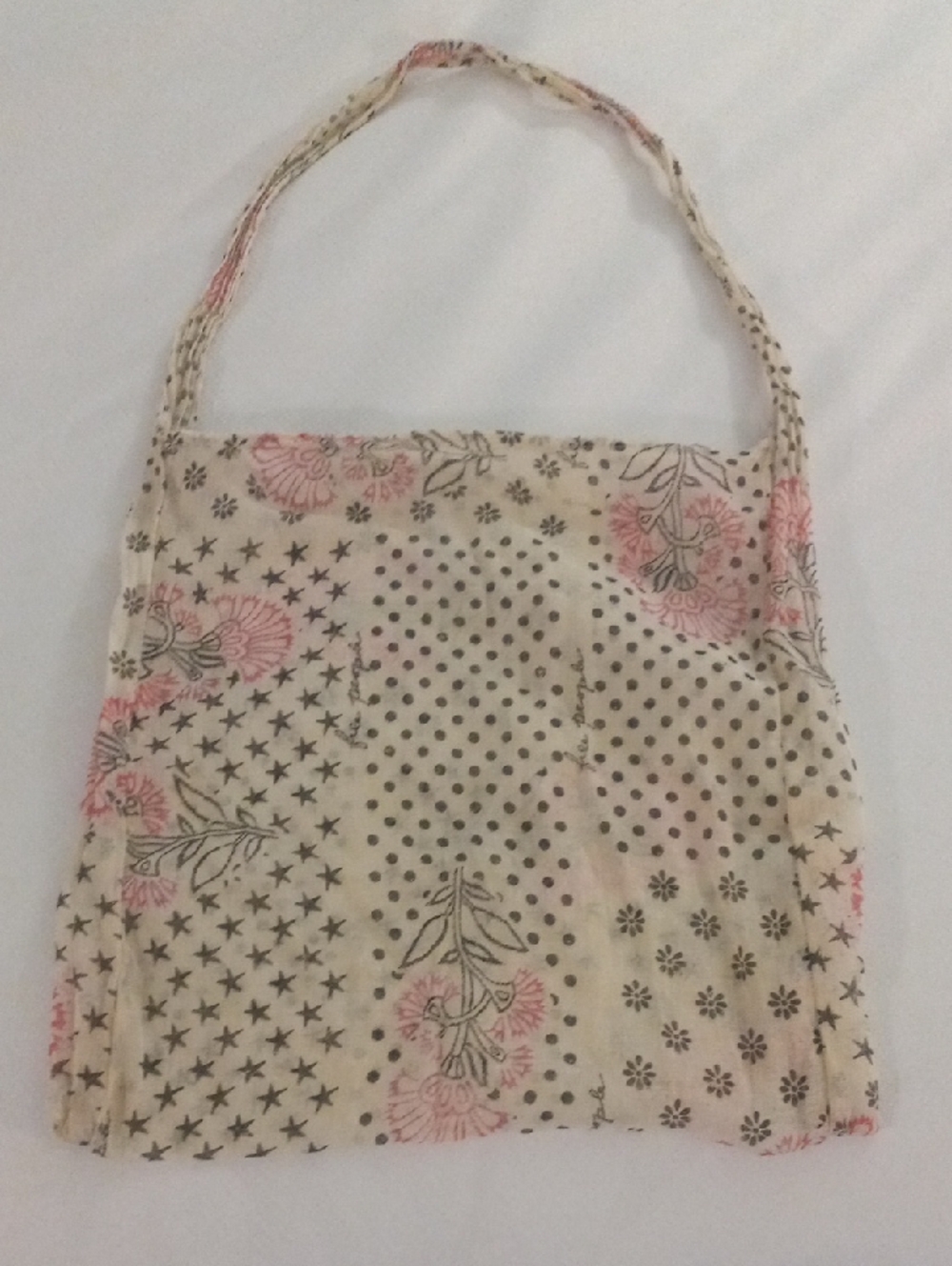 Free People Sheer Lightweight Boho Floral Shopping Beachy Hobo Bag